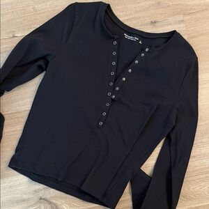 Abercrombie Black Long Sleeve Top